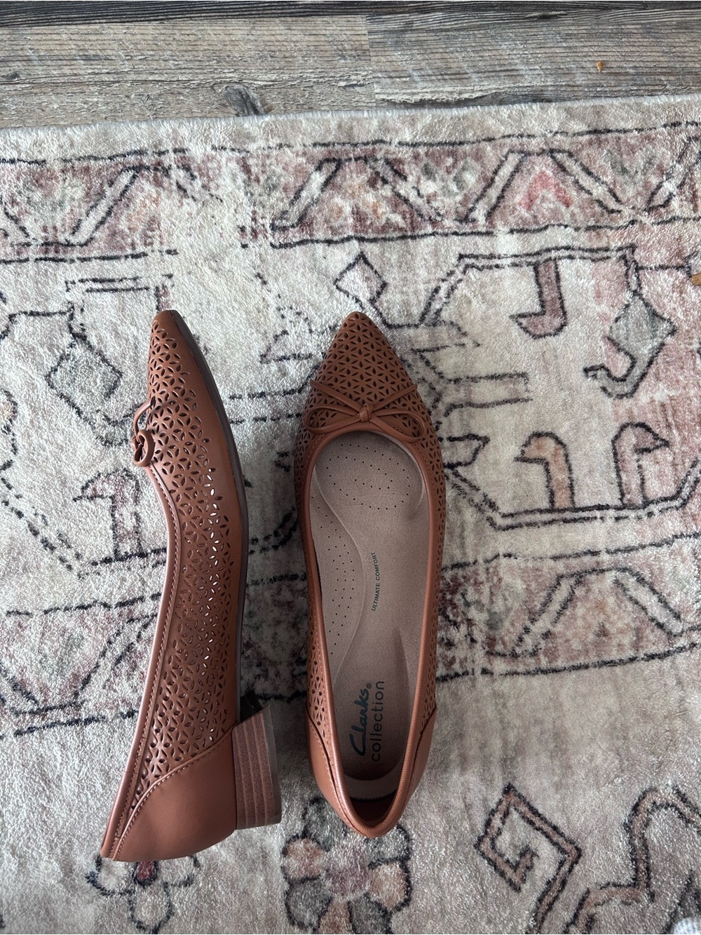 Clarks Pointed Toe Flats